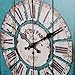 Aero Snail Vintage Retro Country Style Light Blue Wood Wall Clock Home Decor Watches