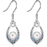 Vadmans Celtic Knot Earrings Sterling Silver Mustard Seed Dangle Drop Earrings Mustard Seed Jewelry Gift for Women