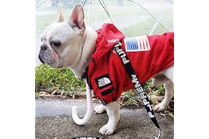 JizahPET Dog Raincoat, Waterproof and Windproof Portable Pet Rain Jacket with Hood, Dog Face Raincoat for Small, Medium and Large Dogs (Red, X-Large)