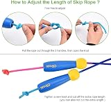 OTraki 2 Pack Kids Jump Rope 6.56ft Adjustable Wooden Handles 5+ Years view 5