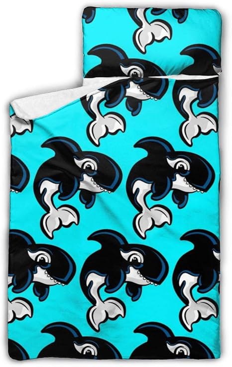 Amazon Co Jp シンプルで持ち運びが簡単な漫画シャチ折り畳み式子供用枕スリーピングパッド ホーム キッチン