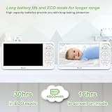Blemil Video Baby Monitor 2 Cameras 6" IPS Split Screen Night Vision 30Hr Batt view 4