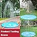 Sprinkler Pool for Kids,Splash Pad,Wading Pool,Children’s Inflatable Water Play Mat Toys,Outdoor Backyard Summer Swimming Water Party Fountain Pool,Water Jet Purling for Babies and Toddlers,60 inch