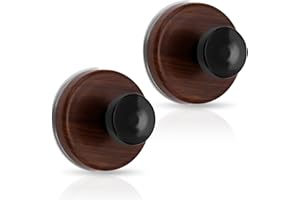 2pcs Suction Cup Hooks, Walnut Wreath Front Door Hanger No Drill & Removable Suction Cup Wreath Holder for Hanging Fall Hallo