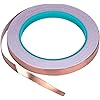 Bullet Face Copper Foil Tape with Double-sided Conductive (1/4inch X 21.8yards)- EMI Shielding,Stained Glass,Soldering,Electrical Repairs,Slug Repellent,Paper Circuits,Grounding (1/4inch)