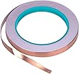 Bullet Face Copper Foil Tape with Double-sided Conductive (1/4inch X 21.8yards)- EMI Shielding,Stained Glass,Soldering,Electrical Repairs,Slug Repellent,Paper Circuits,Grounding (1/4inch)