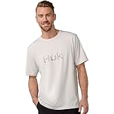 HUK Mens Performance Fishing Logo Tee, Short Sleeve, Quick-Dry