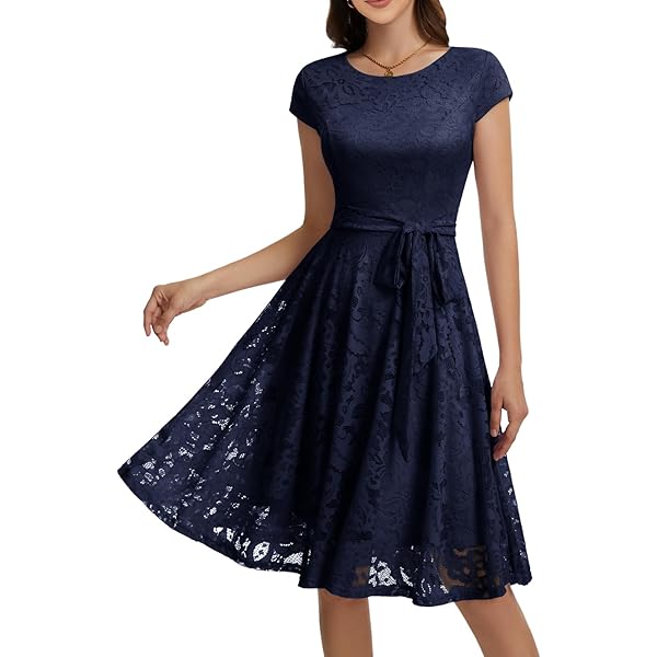 navy blue dress for baby girl B Darlin Juniors' Lace-Up A-Line Dress