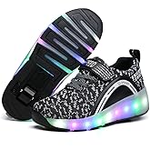 SDSPEED Kids Roller Skate Shoes with Single Wheel Shoes Sport Sneaker LED
