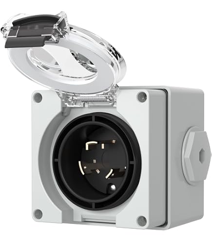 Amazon.com: STARELO 30 Amp Locking Female Plug Box NEMA L6-30C