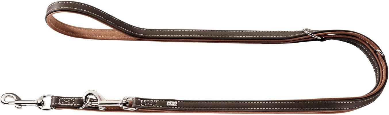 HUNTER PORTO Adjustable Dog Lead, Leather, Premium Leather, Vegetable, Environmentally Friendly, Sustainable, 2.0/200 cm