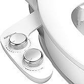 Bidet Attachment for Toilet, Self-Cleaning Dual Retractable Nozzles Bidet, Non-Electric Adjustable Water Pressure for Hygieni