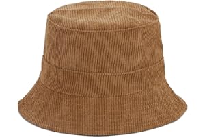 Quanhaigou Corduroy Bucket Hats Unisex Reversible Travel Daily Cap for Men Women Teens