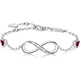 Billie Bijoux Infinity Love Bracelets for Women 925 Sterling Silver Womens Bracelet Love Symbol Charm Adjustable Bracelet Jewelry