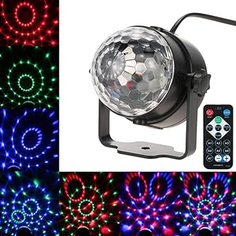 Amazon ミニledディスコボールランプ ステージ効果 パーティーライト リモコン付き クリスマスパーティー プール クラブ 教会 カラオケ 結婚式用 I Lightings 照明