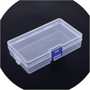 Caja de plástico transparente para organizar cosméticos, piezas