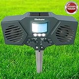 Eliminator Robust Electronic Solar Energy Outdoor Animal and Rodent Pest Repeller for Dogs, Cats, Deer, Birds, etc. [UPGRADED VERSION]