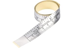 uxcell 2pcs Self-Adhesive Measuring Tape with Fractions 24 Inches 60cm Workbench Ruler, Peel and Stick Measure Tape for Woodw