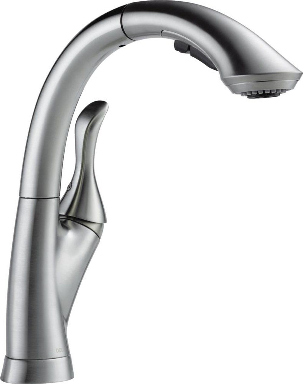 Delta Faucet Linden Single-Handle Kitchen Sink Faucet with Pull Out Sprayer, Arctic Stainless 4153-AR-DST