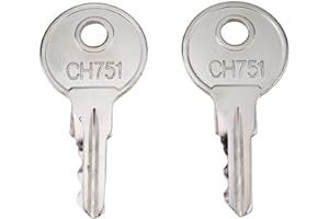 DVPARTS Universal Keys CH751 Compatible with RV Campers, Storage Lockers, Boats, Display Cases, T-Handles, Side Boxes (2)