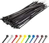 Gocableties Black Cable Ties 300mm x 3.6mm Pack of 100 Nylon Zip Ties