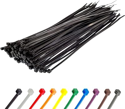 Gocableties Black Cable Ties 300mm x 3.6mm Pack of 100 Nylon Zip Ties