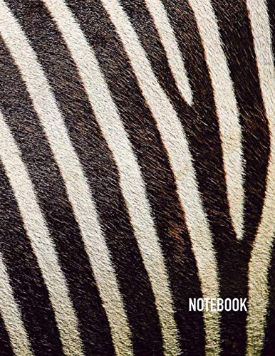 Notebook: Zebra Print Theme Cover Journal Cahier Large: 8.5 x 11 100 Lined Pages Notebook for Notes, Observations, Ideas