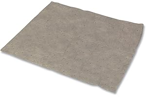 HOSPECO TaskBrand AS-INB-P 15-Inch by 18-Inch Universal Grey AllSorb Melt Blown Industrial Sorbent Pad (100 Pads per Case)