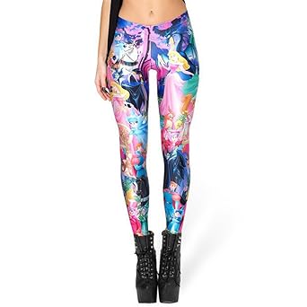 Jiayiqi Stilvolle Leiche Braut Muster Sexy Strecke Leggings Yogahosen für Damen MEHRWEG