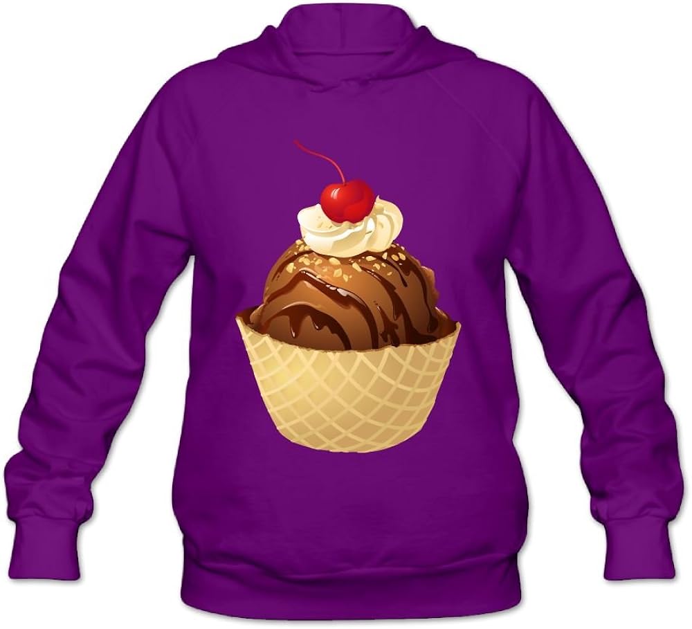 FFWWLHA Chocolate Ice Cream Women Hoodies Sweatshirts None Pocket