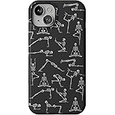 Casely iPhone 15 Case | Corpse Pose | Skeleton Yoga | Bold Protective Design | MagSafe Compatible Design