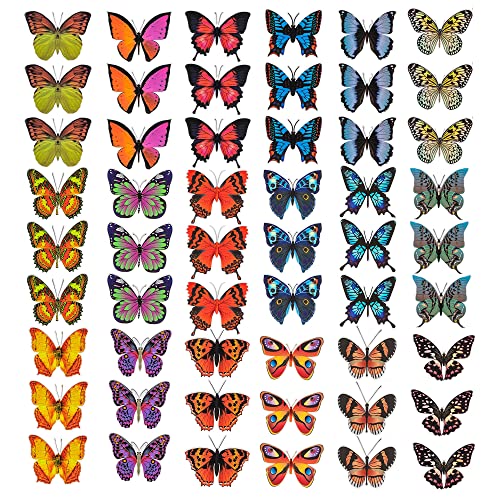 Butterfly Window Stickers 60 Pieces Extra Large Size Decals Birthday