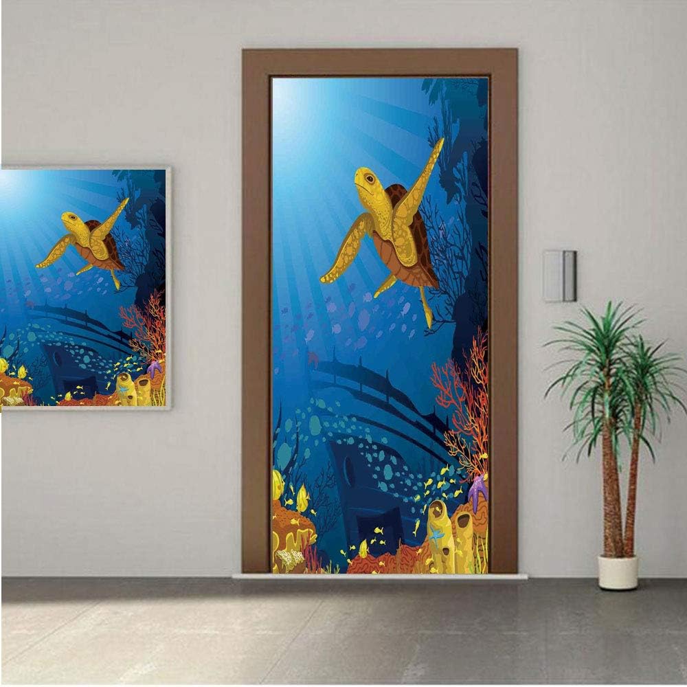 Ocean Decor Premium Pegatinas para puerta/pared/nevera, decoración del