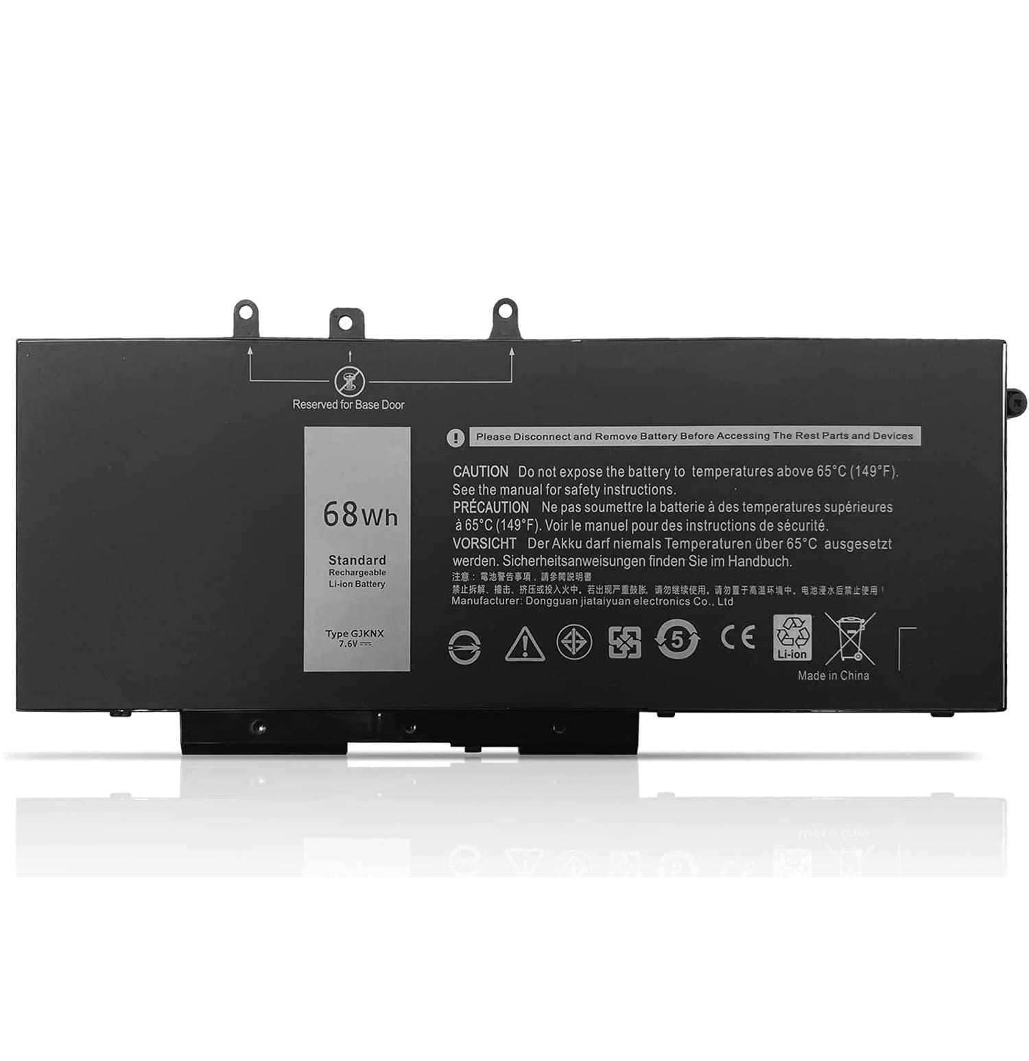 GJKNX GD1JP 0GD1JP DY9NT 0DY9NT 5YHR4 451-BBZG Laptop Battery Replacement for Dell Latitude 5480 5580 5280 5590 5490 E5480 E5580 E5490 E5590 Precision 15 3520 3530 Series (7.6V 68Wh)