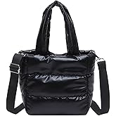 Quilted Metallic Lightweight Phone Crossbody Purse, Puffer Small Tote Bag Soft Padded Adjustable Strap, Women Shoulder Bag