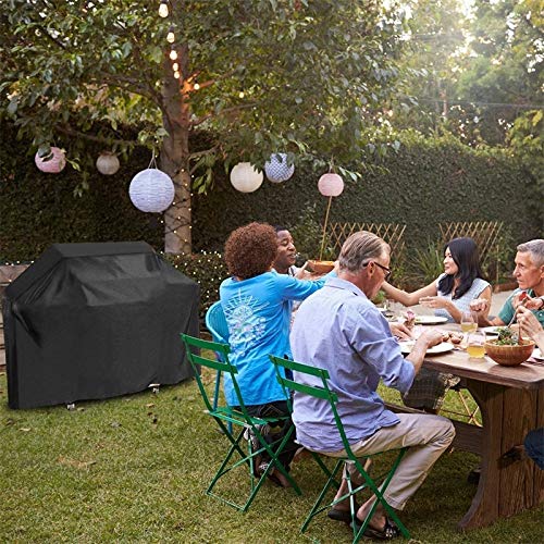 EASYBUYTECH Waterproof BBQ Grill Cover Barbeque Cover Anti Dust Rain UV for Gas Charcoal Electric Barbecue Accessories Outdoor Garden, 145x61x117cm
