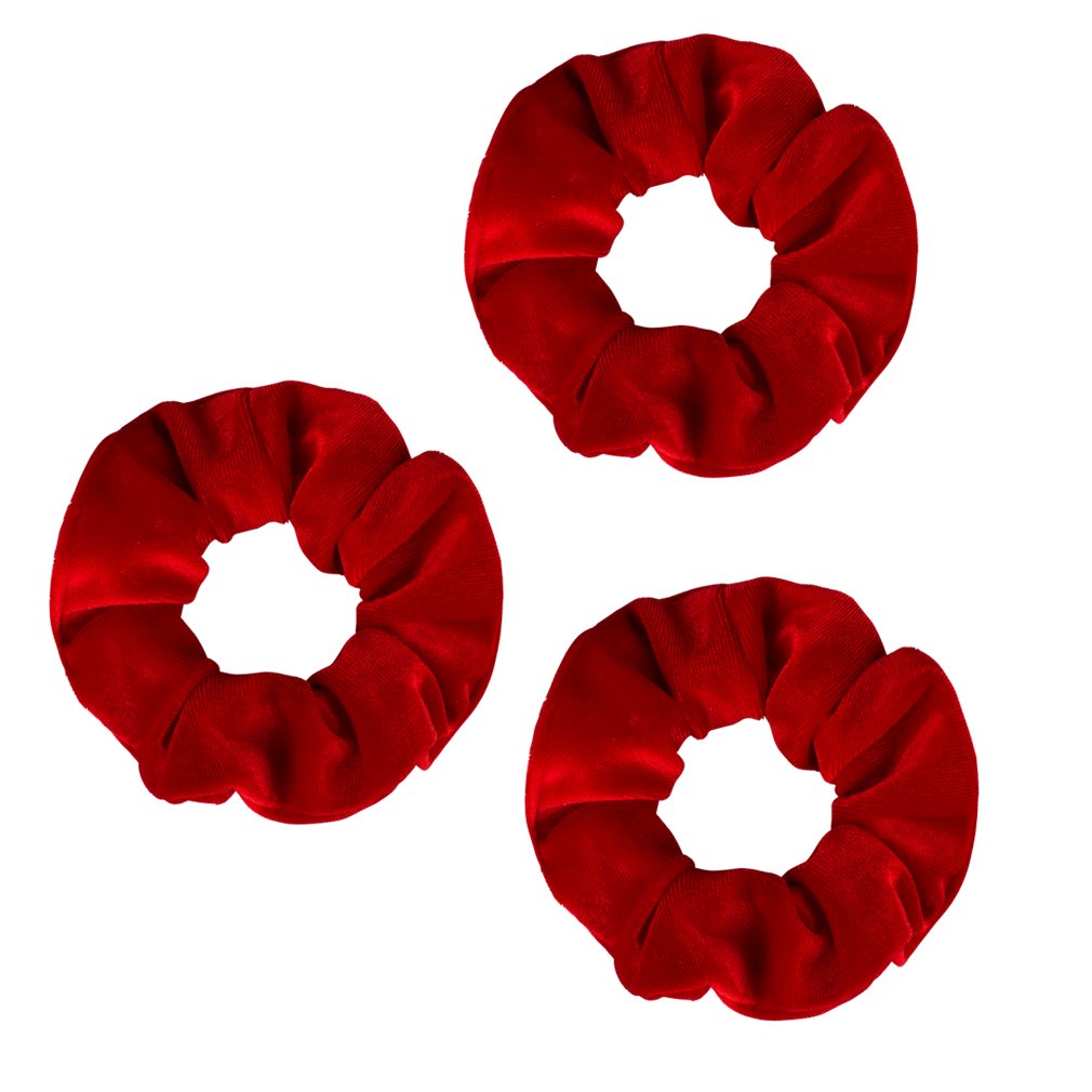Buy Red Ondder Velvet Scrunchies Hair Bobble Elastics Hair