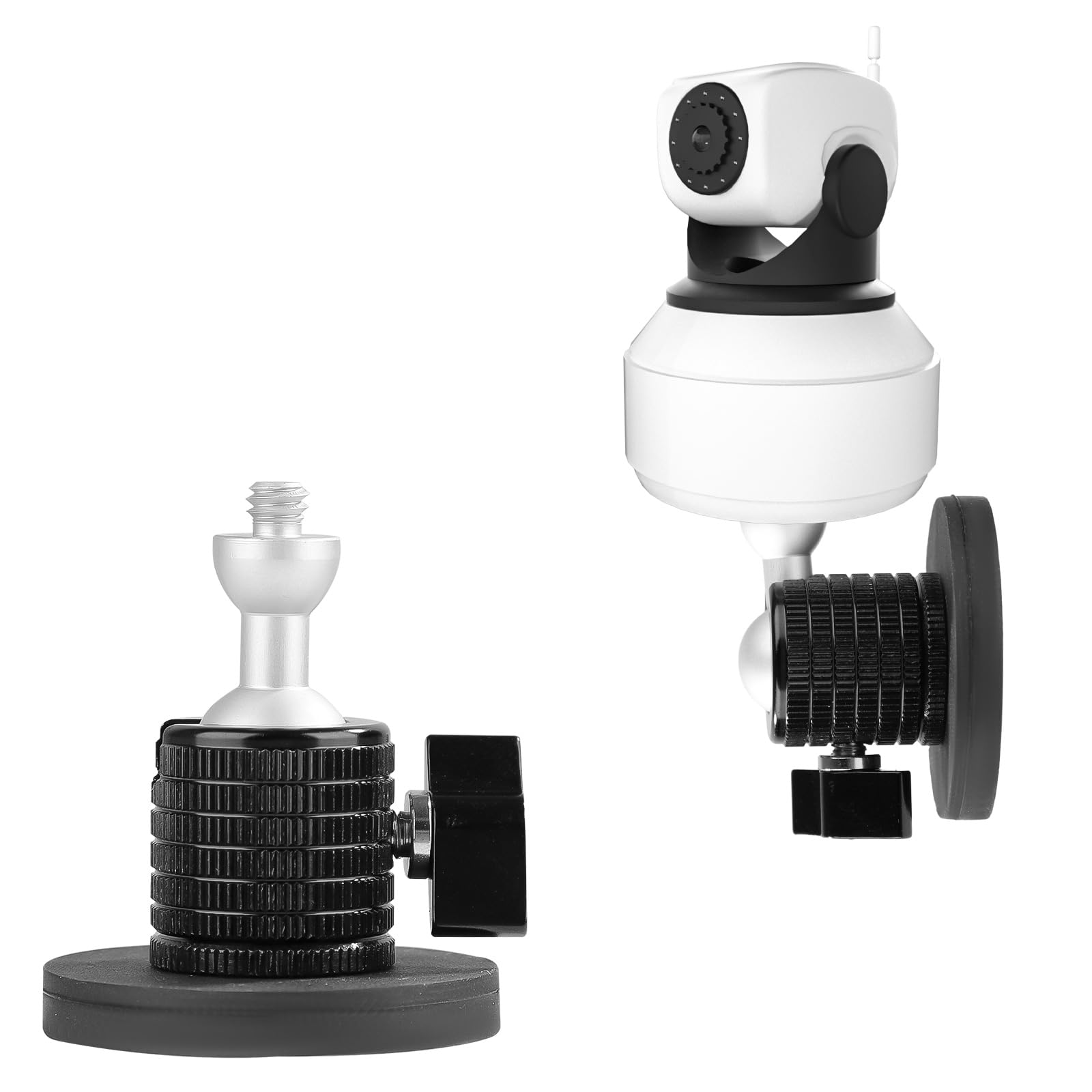 Magnetic Camera Mount, Magnetic Security Camera Mount for Cameras with 1/4 Inch Thread 360° Adjustable Magnetic Camera Mounting Base for WYZE Cam 3, Blink XT2/3