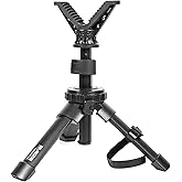BZTAC Tactical Compact Rapid Shooting Rest - Adjustable Height Rifle Tripod with 360 Rotation V Yoke Holder, Durable Aluminum Construction for Hunting Outdoors