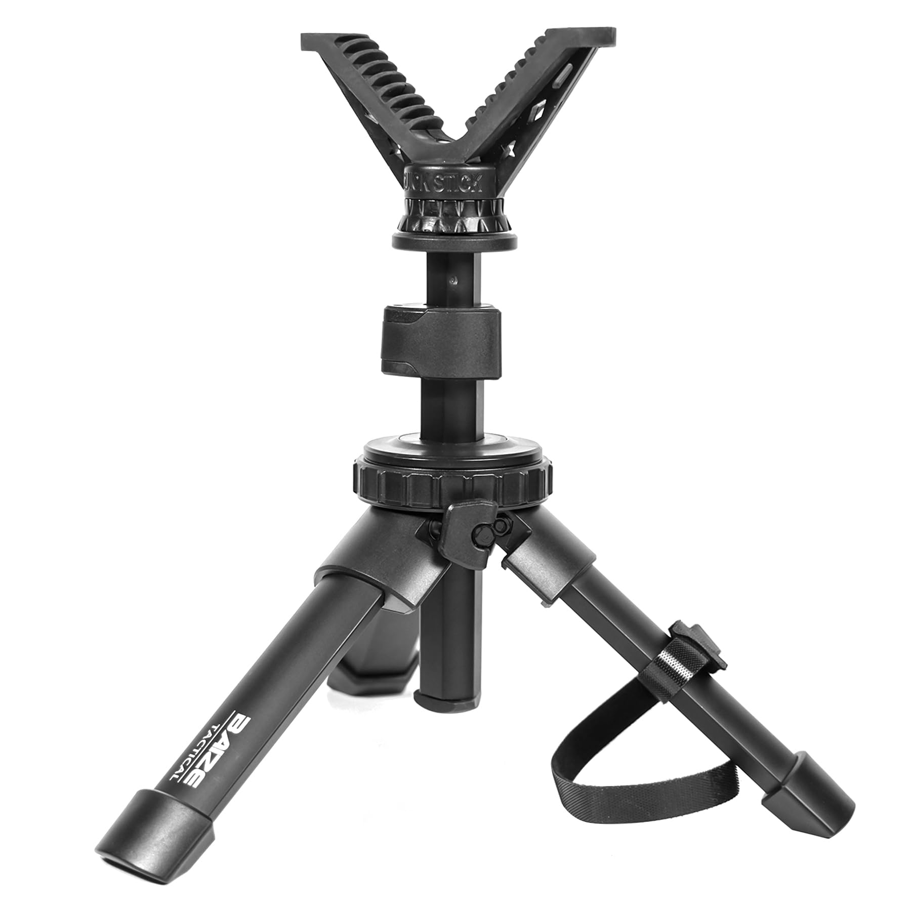 Photo 1 of BZTAC Tactical Compact Rapid Shooting Rest Hunting Tripod Adjustable Height Rifle Shooting Tripod 360° Rotation V Yoke Holder, Durable Aluminum Construction for Target Shooting, Hunting and Outdoors
