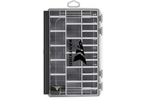 KastKing HyperSeal Waterproof Tackle Box, 3600 and 3700 Tackle Trays, Fishing Tackle Box Organizer with Removable Dividers, Lure Box and Terminal Tackle Storage,Black