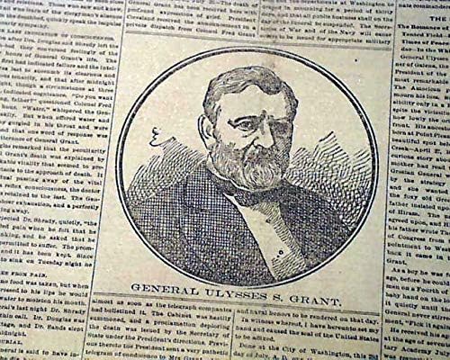 Amazon Com General Ulysses S Grant President Death W Print Illustration 1885 Newspaper The Cincinnati Enquirer Ohio July 24 1885 Entertainment Collectibles