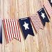 Quasimoon PaperLanternStore.com 4th of July Red, White and Blue Guidon Flag Pennant Banner Garland (11FT)