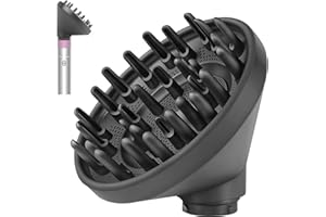 YAYADASA Upgraded Large Diffuser Attachment for Dyson Airwrap Styler HS01/HS05/HS08- Nozzle to Dryer Faster & Define Curls Hair,Hair Dryer Diffuser Attachment,Heat Resistant Diffuser for Airwrap Attachments