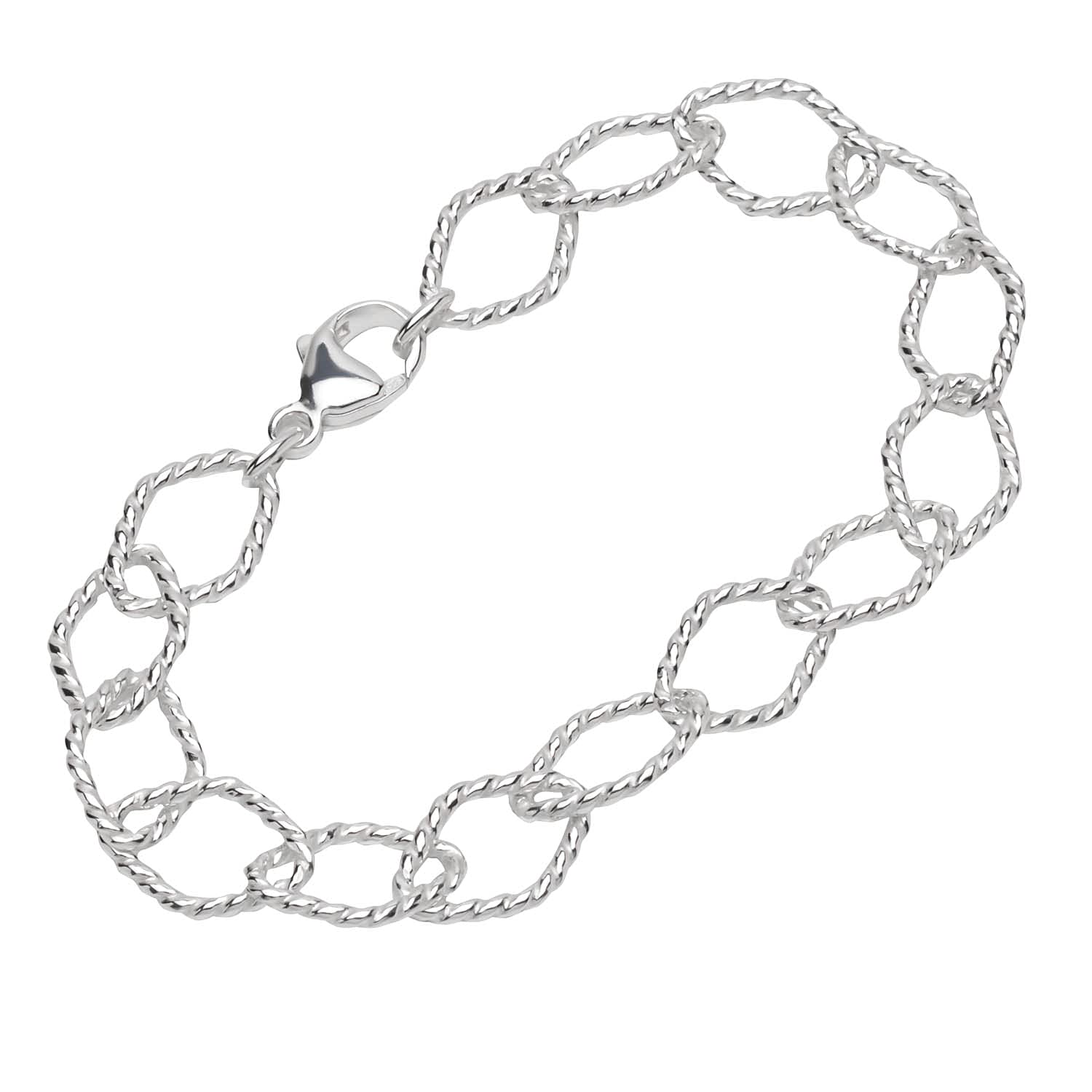 NKlaus bracelet 925 Sterling Silver 19cm anchorchain ladies designer bracelet chain exquisite 12154