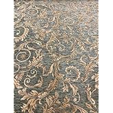 Upholstery Chenille on Floral Leaf Drapery Home Fabric the Yard 56" Wide (Royalty)