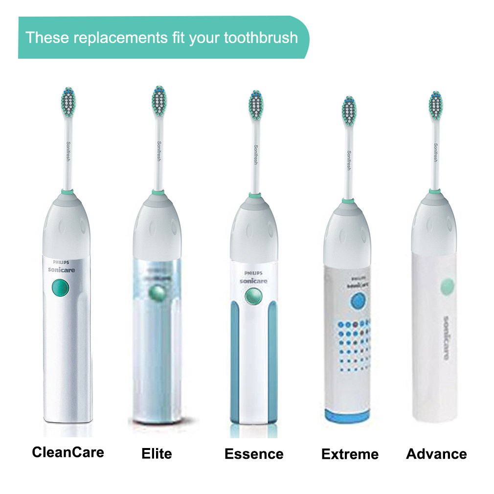 Sonifresh Sonicare Replacement Heads - Toothbrush Heads For Philips Sonicare E-Series HX7002,4 Pack