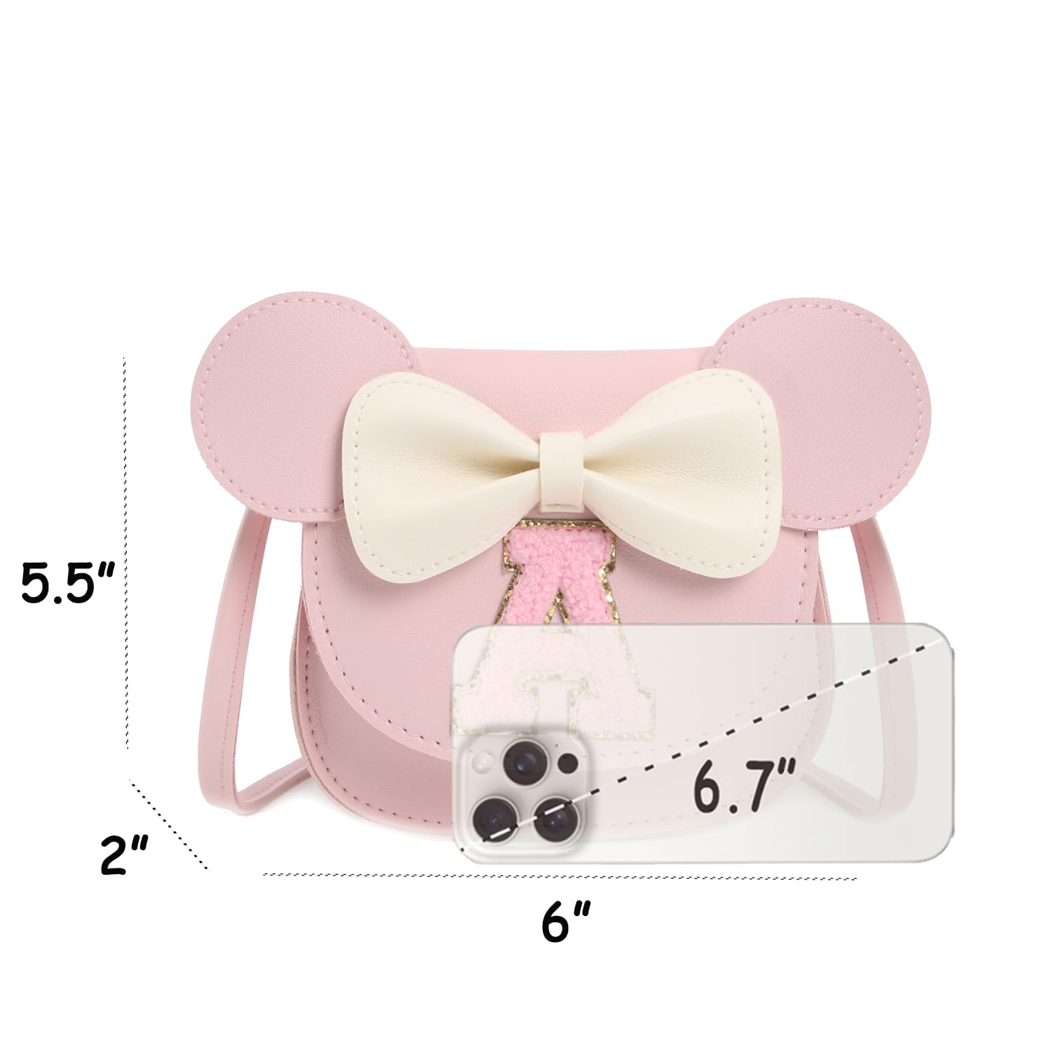 PRLINJSK Toddler Purse for Girls Birthday Gift, Little Girls Purse Kids Wallet Mouse Crossbody Bag Gift Set
