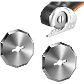 2PCS Titanium Coated Replacement Rotary Blades | Compatible for Worx ZipSnip WA2300 RC2600K RC2601 Expedman, Snapfresh LKCTB NoHitu and More Cardboard Cutter