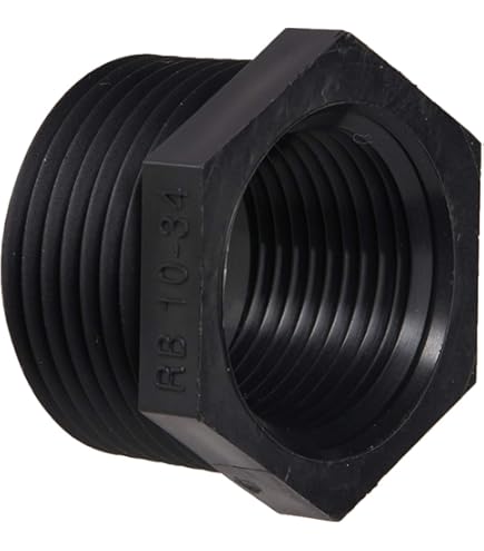 RN100-075 By Banjo | Pipe Fitting For Reducing Nipples | 1" Male NPT X 3 4 Male Npt 300 Psi Polypropylene Pack Of 10